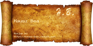 Hausz Bea névjegykártya